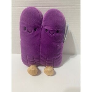 Gigglescape Purple Double Popsicle Plush Stuffed Toy Smiling Faces 7 Inch